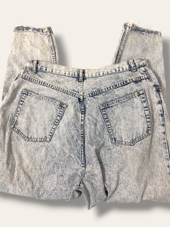 Gitano Denim - Gitano Jeans Women 34 Acid Wash Distressed Bow Back Raw Hem Tapered Frayed Ankle